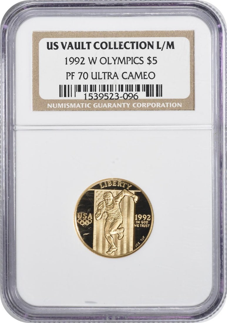 1992-W Olympic $5 Gold Coin PR70 NGC Uncirculated Proof (1 of 2)
