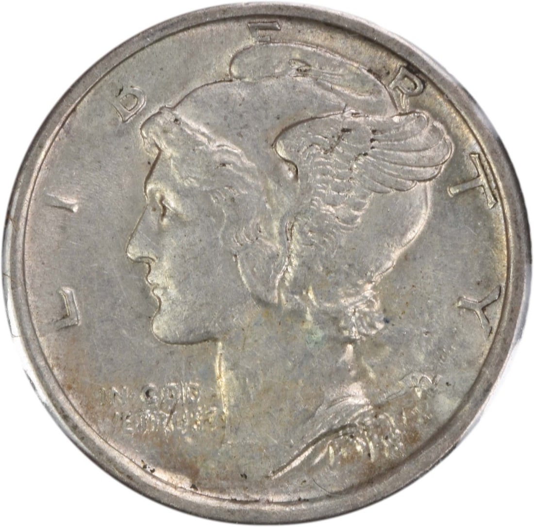 1918-D Mercury Silver Dime AU Uncertified 90% Silver (1 of 2)