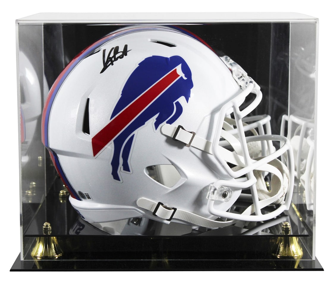 Keon Coleman Signed Buffalo Bills Full Size Speed Helmet with Beckett Authentication (1 of 4)
