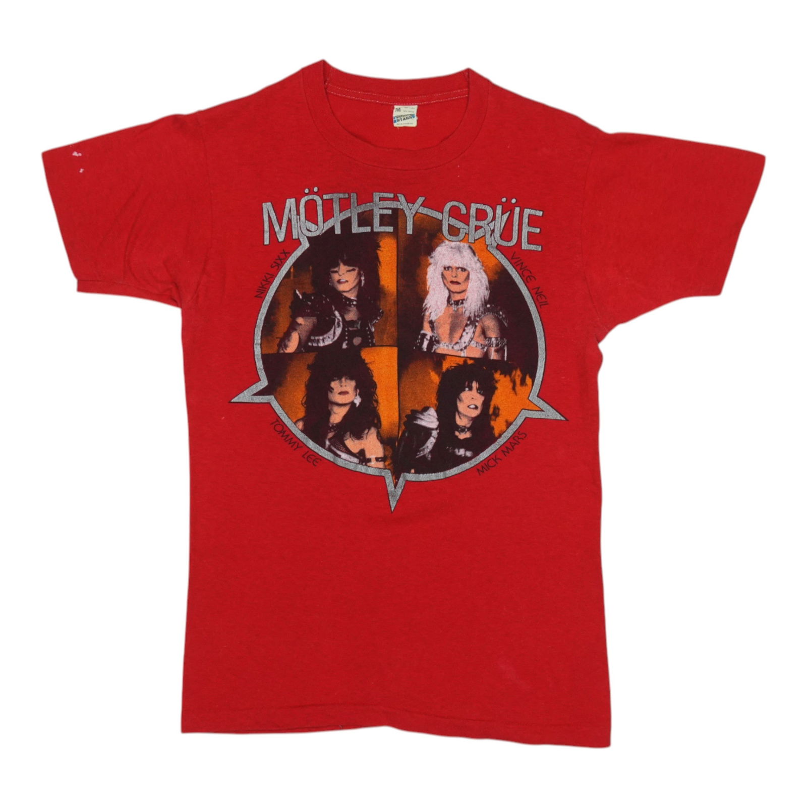 Vintage 1983 Motley Crue Shout At The Devil Tour Shirt Red (1 of 7)