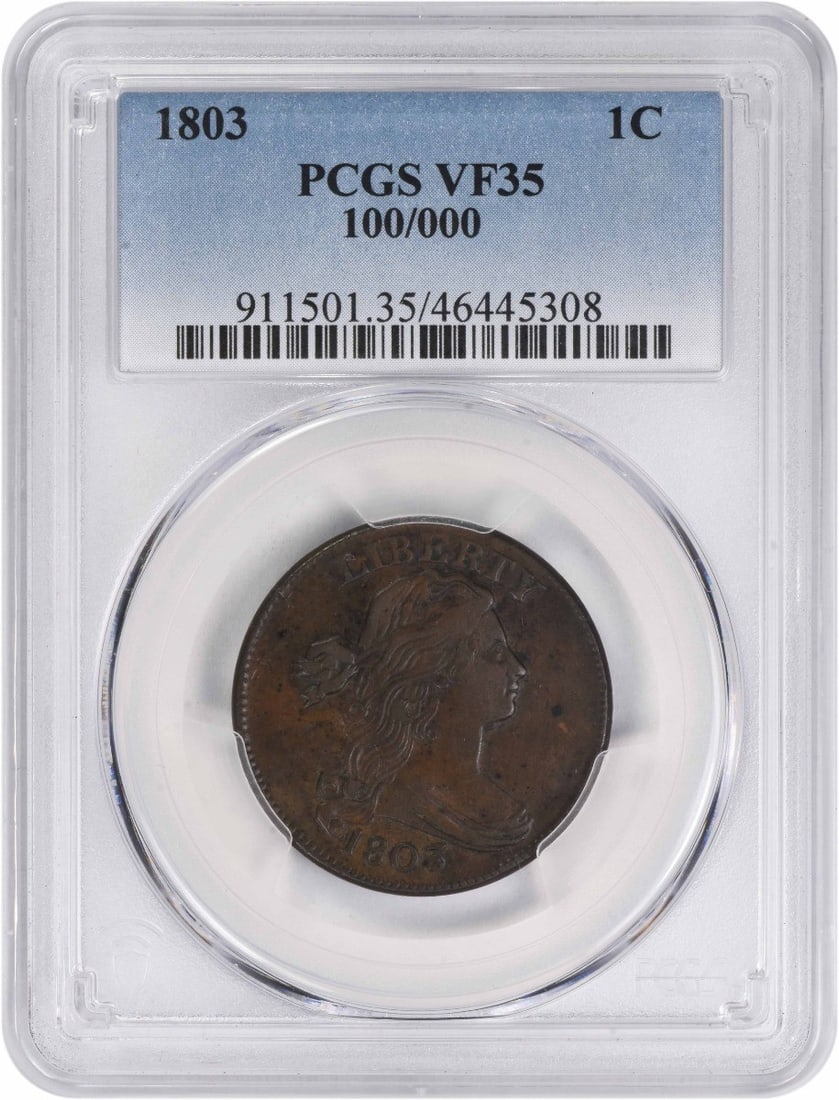 1803 Draped Bust Large Cent VF35 PCGS Copper Coin (1 of 4)