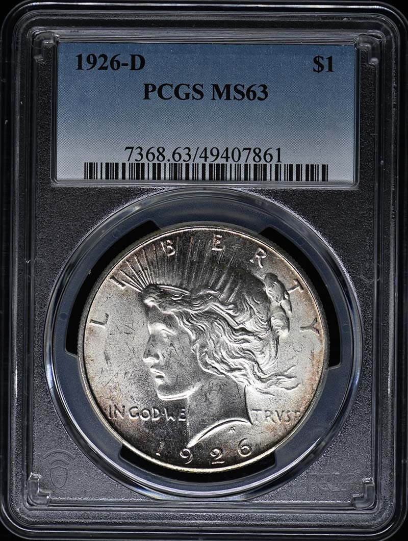 1926-D Peace Dollar PCGS MS63 Uncirculated Denver Mint (1 of 4)