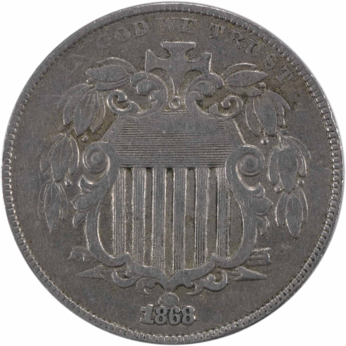 1868 Shield Nickel XF Uncertified Philadelphia Mint 5C (1 of 2)