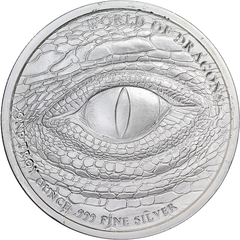 Aztec World of Dragons 1 oz Silver Bullion Round Uncirculated (1 of 2)