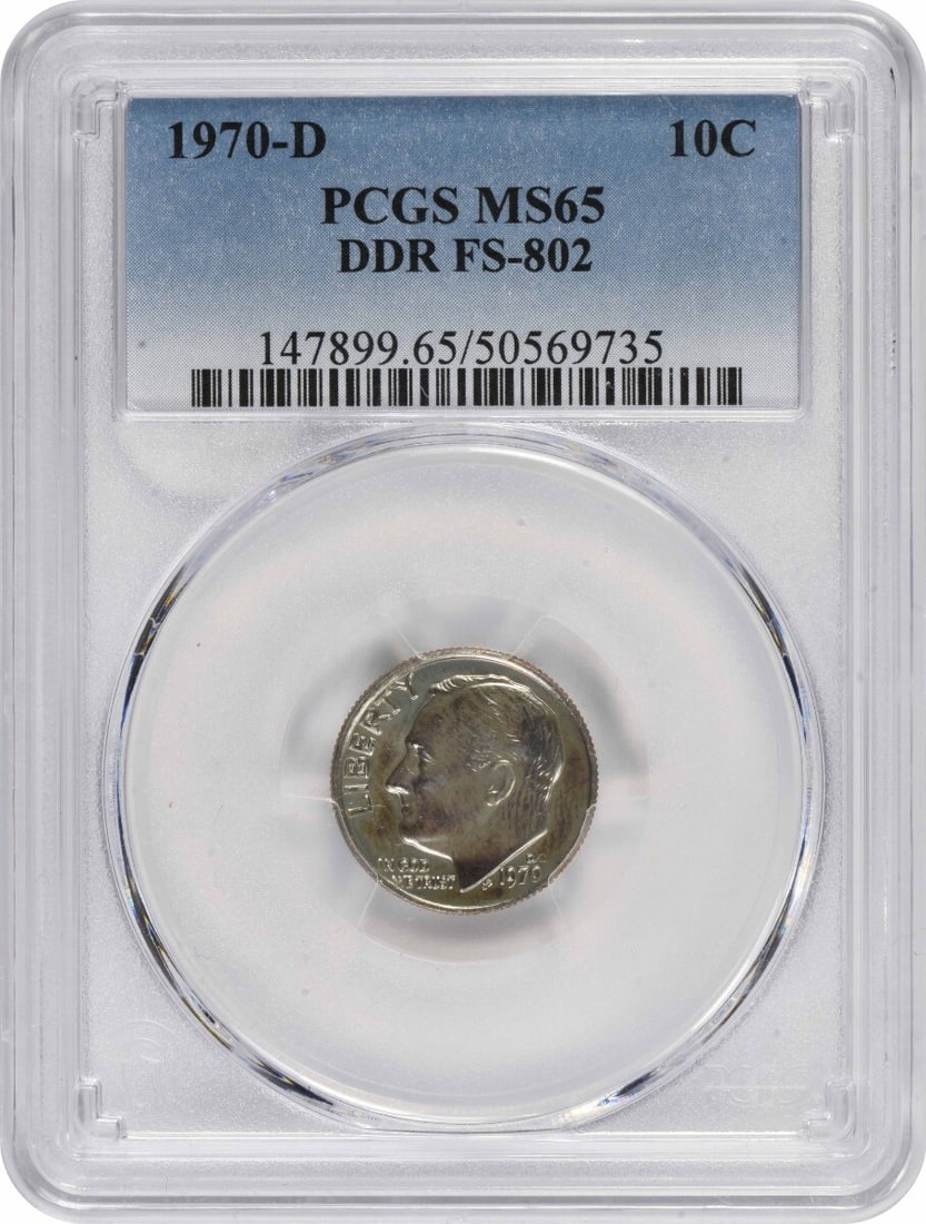 1970-D Roosevelt Dime MS65 PCGS Uncirculated Denver Mint (1 of 2)
