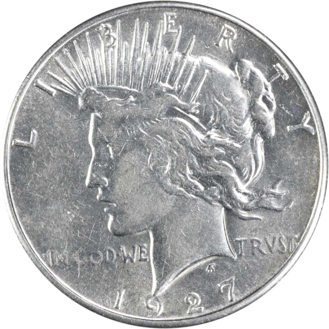 1927-S Peace Silver Dollar AU Uncertified 90% Silver Coin (1 of 2)