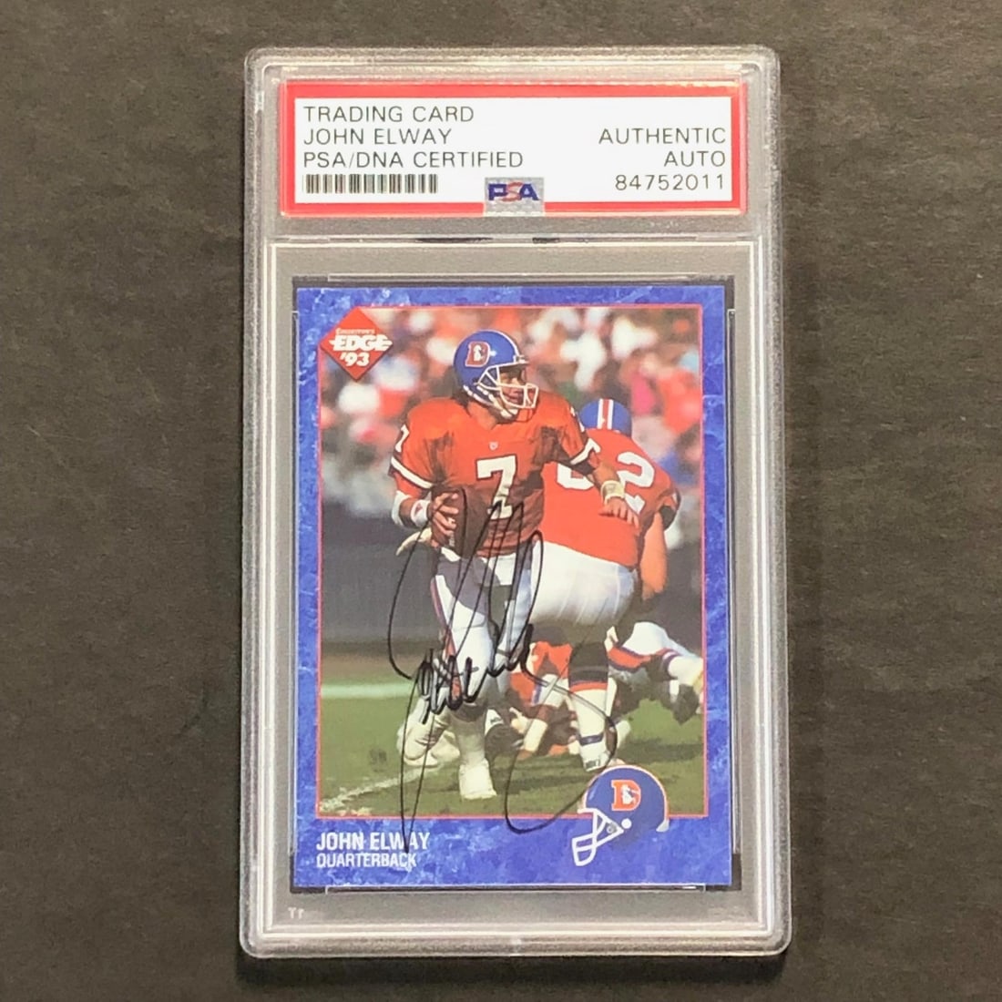 1993 Collector's Edge John Elway Signed Card PSA Authenticated Denver Broncos (1 of 2)