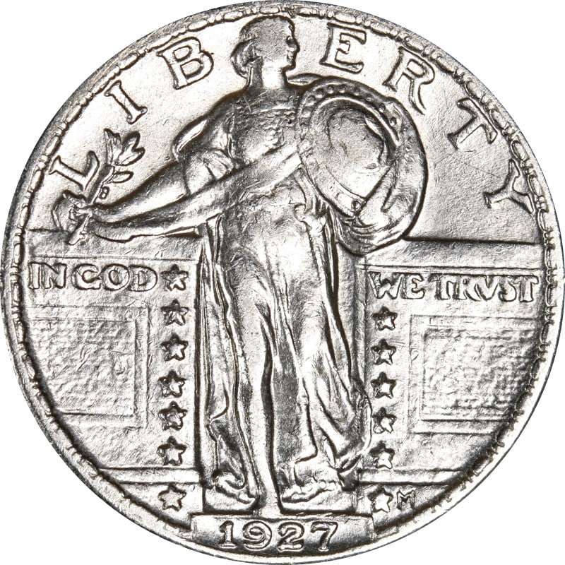 1927-P Standing Liberty Quarter Silver Circulated Coin (1 of 2)