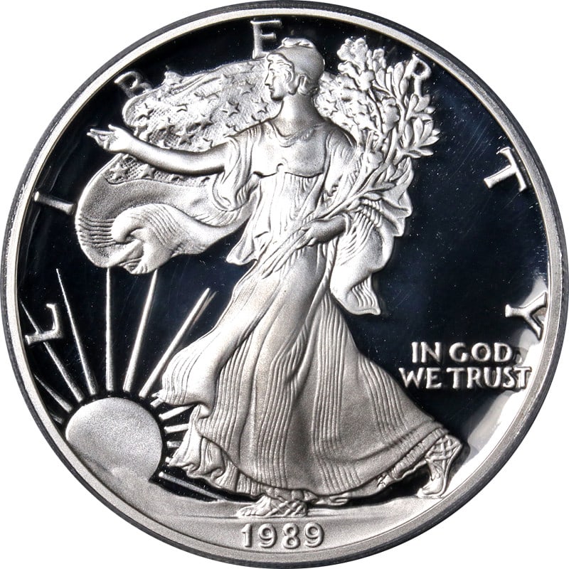 PCGS PR70 DCAM 1989-S Silver Eagle Dollar Proof Coin (1 of 4)
