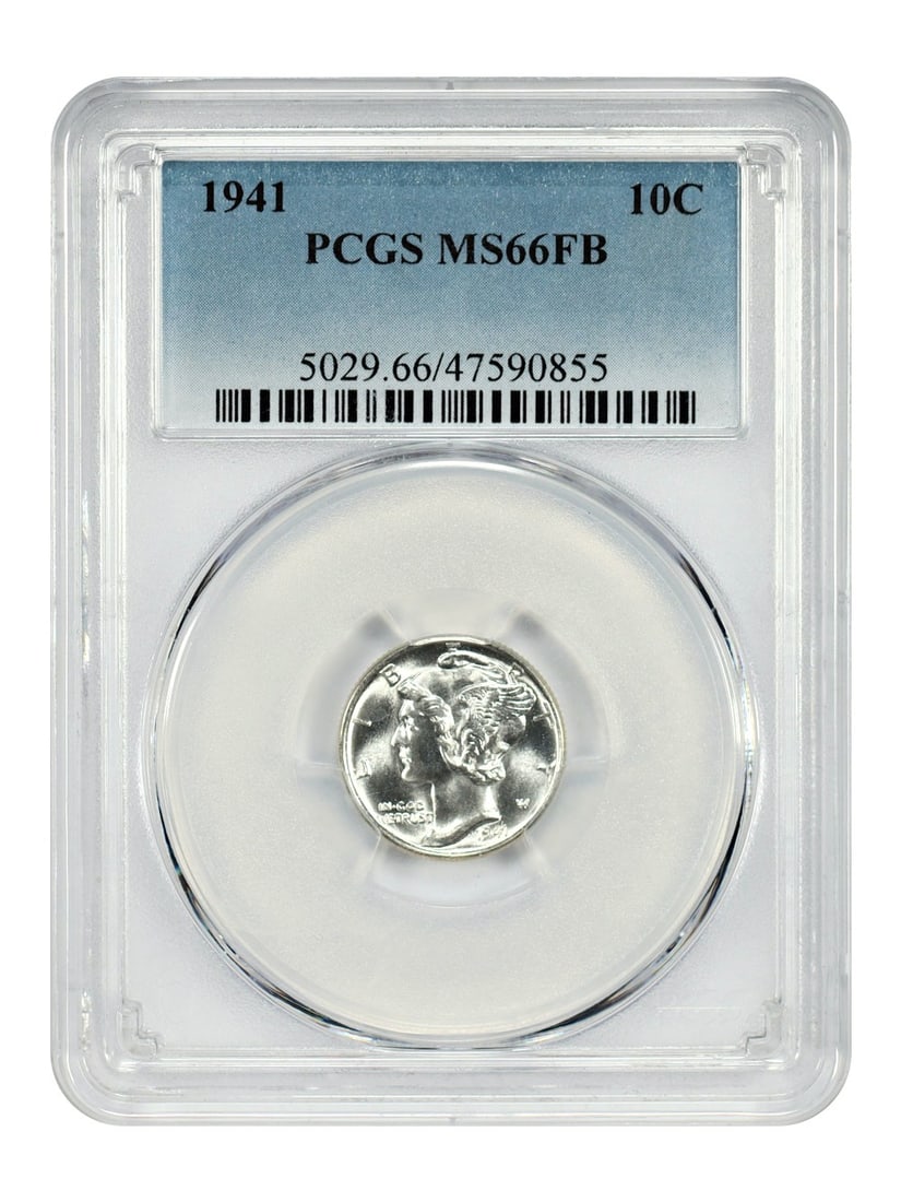 1941 Mercury Dime 10C PCGS MS66FB Uncirculated Philadelphia (1 of 4)