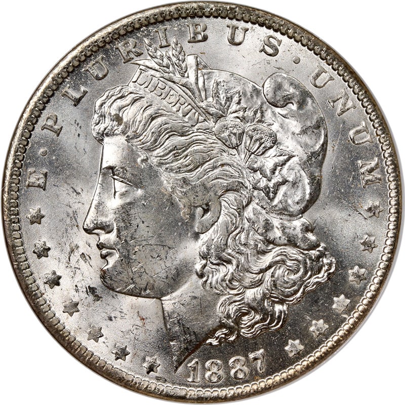 1887-O Morgan Silver Dollar NGC MS63 Blast White Silver Coin (1 of 4)