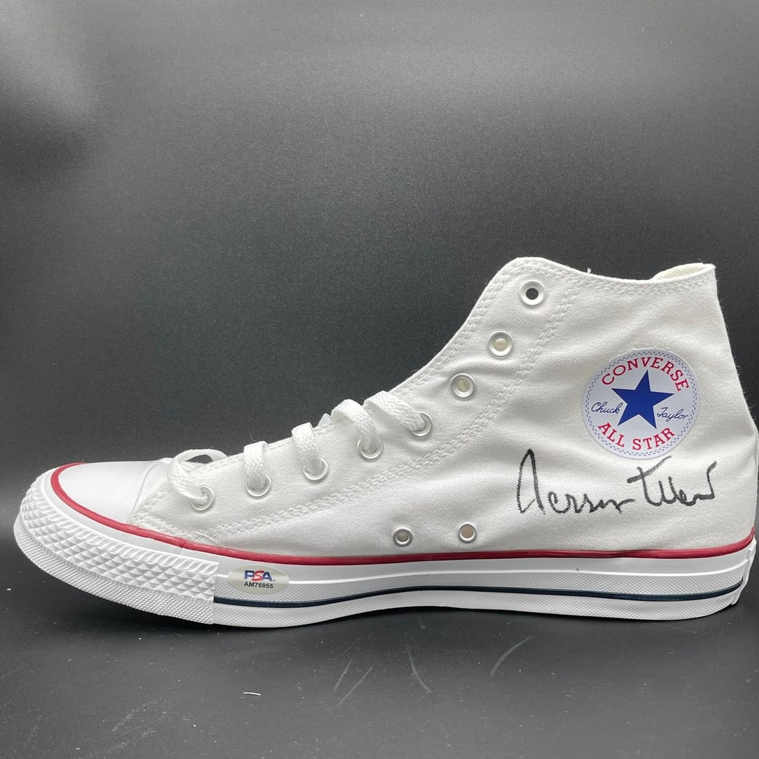 Jerry West Autographed Converse Chuck Taylor Shoe PSA/DNA Lakers (1 of 3)