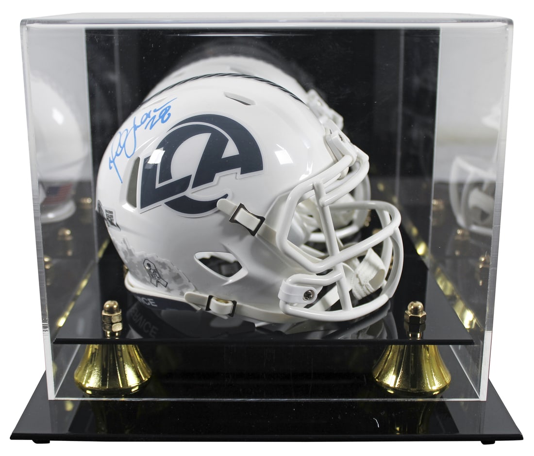 Marshall Faulk Signed St. Louis Rams Salute To Service Mini Helmet Beckett Authenticated (1 of 3)