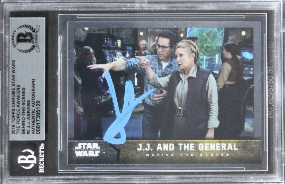 J.J. Abrams Autographed 2016 Topps Chrome Star Wars Card BAS Slab (1 of 2)