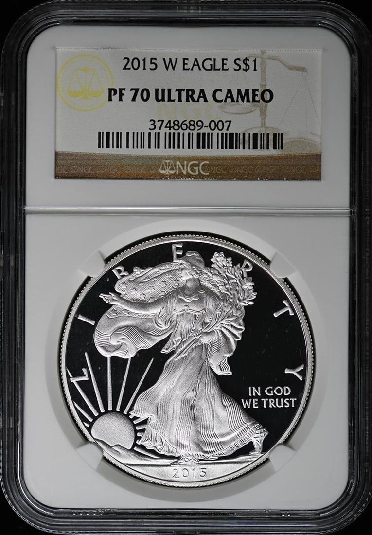 2015 W Eagle Silver Dollar NGC PR70 DCAM Coin (1 of 2)