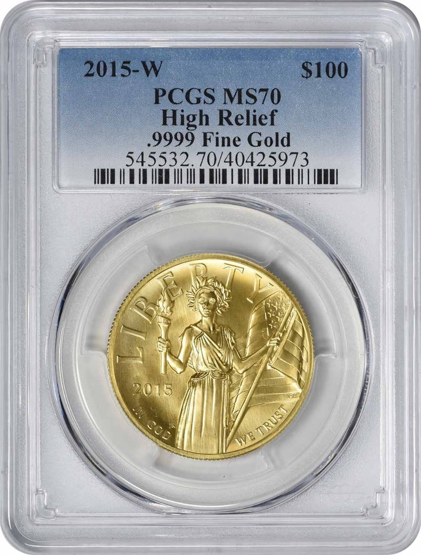 2015 American Liberty High Relief Gold $100 Coin MS70 PCGS (1 of 2)