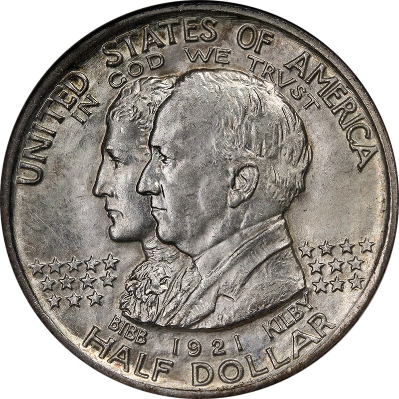 1921 Silver Alabama Commemorative Half Dollar NGC MS65 Uncirculated (1 of 4)