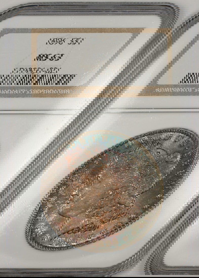 1896 NGC MS63 Morgan Silver Dollar Coin Nicely Toned (1 of 2)