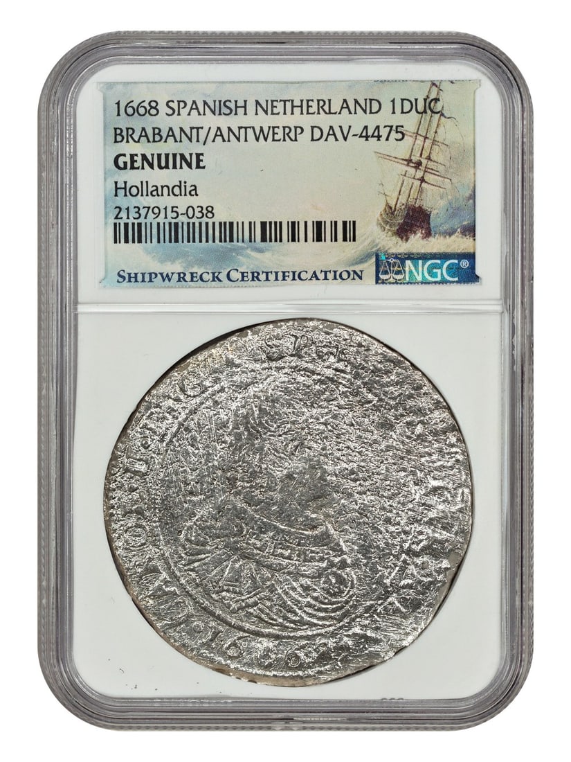 Hollandia 1668 1DUC World Coin from VOC Shipwreck (1 of 4)