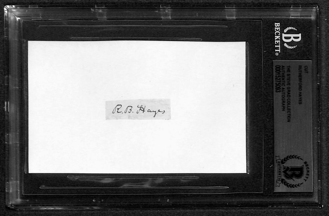 Rutherford Hayes Signed Cut Beckett Authenticated Autograph (1 of 1)
