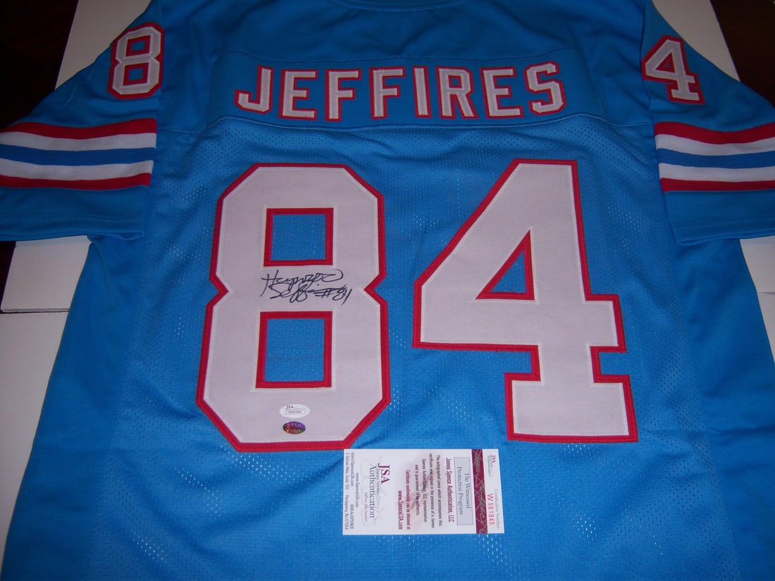 Haywood Jeffires Houston Oilers Signed Jersey with JSA/COA (1 of 1)
