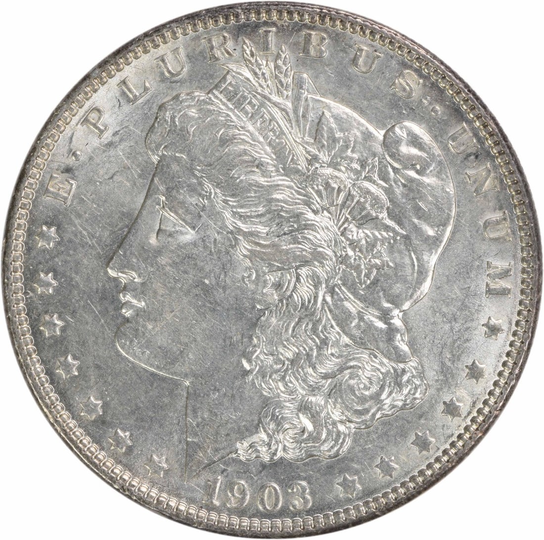 1903 Morgan Silver Dollar AU Uncertified 90% Silver Coin (1 of 2)