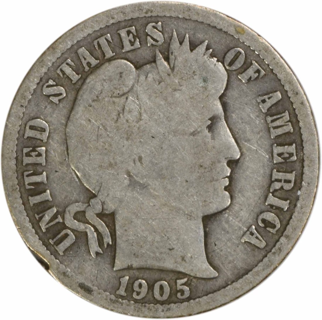 1905 New Orleans Barber Silver Dime Micro O 10C Uncertified (1 of 2)