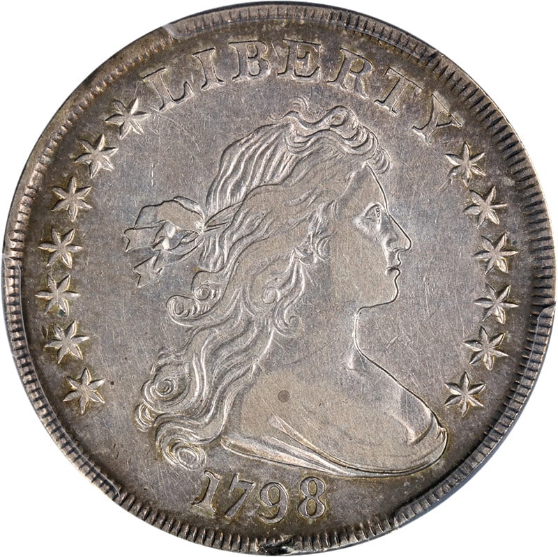 1798 Silver Bust Dollar Large Eagle PCGS XF40 United States Coin (1 of 4)