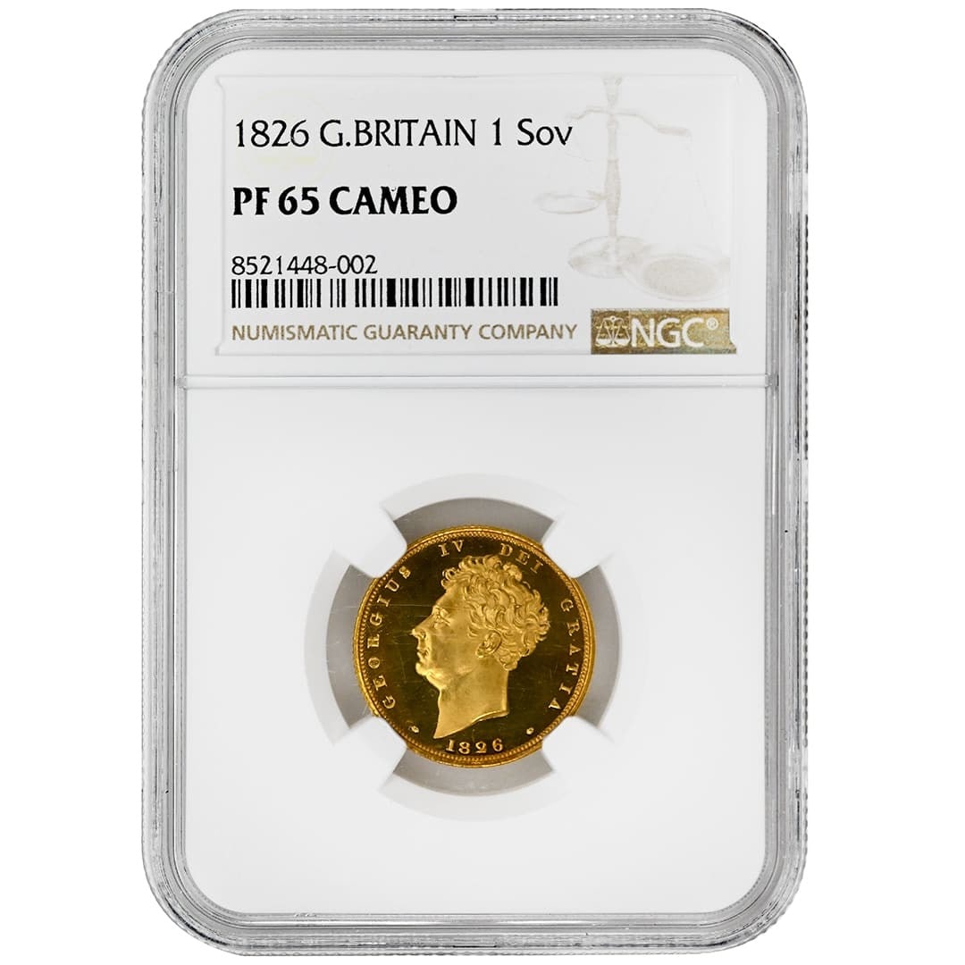 1826 George IV Gold Sovereign NGC PF65CAM Rare Coin (1 of 4)
