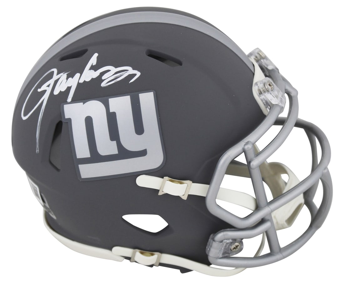 Lawrence Taylor Signed New York Giants Slate Speed Mini Helmet BAS Witnessed (1 of 2)