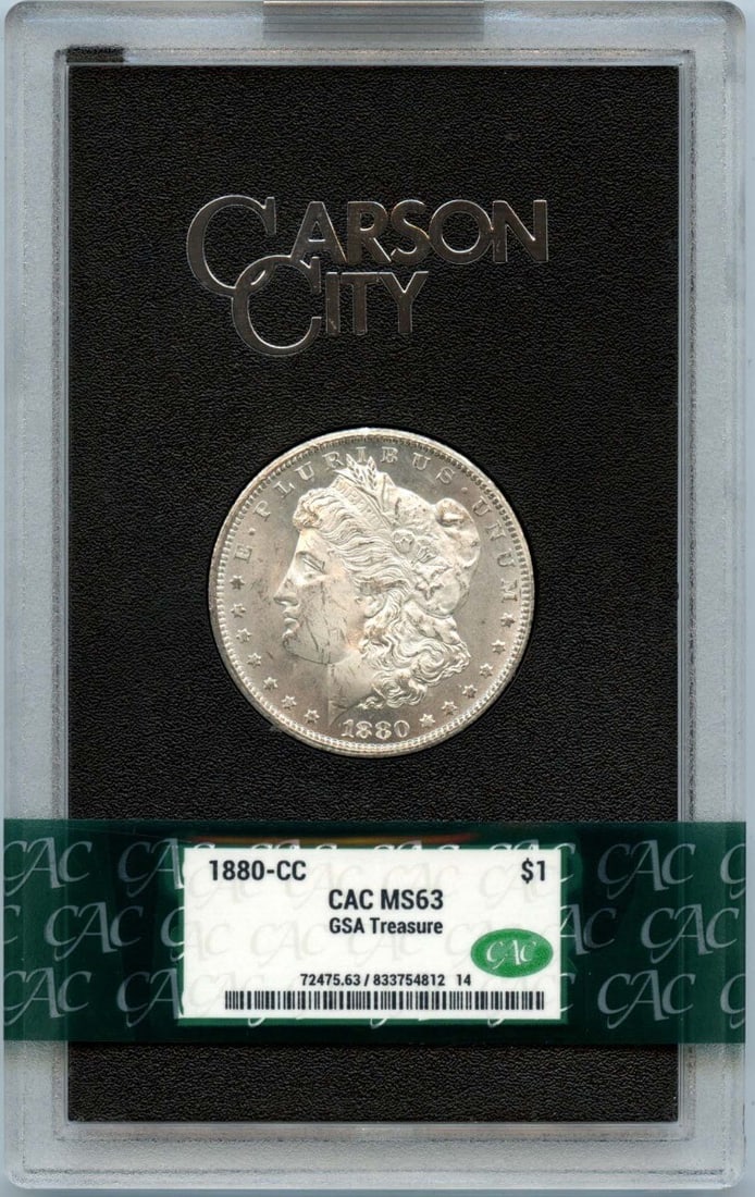 1880-CC Morgan Dollar GSA Hoard CACG MS63 Uncirculated Coin (1 of 2)
