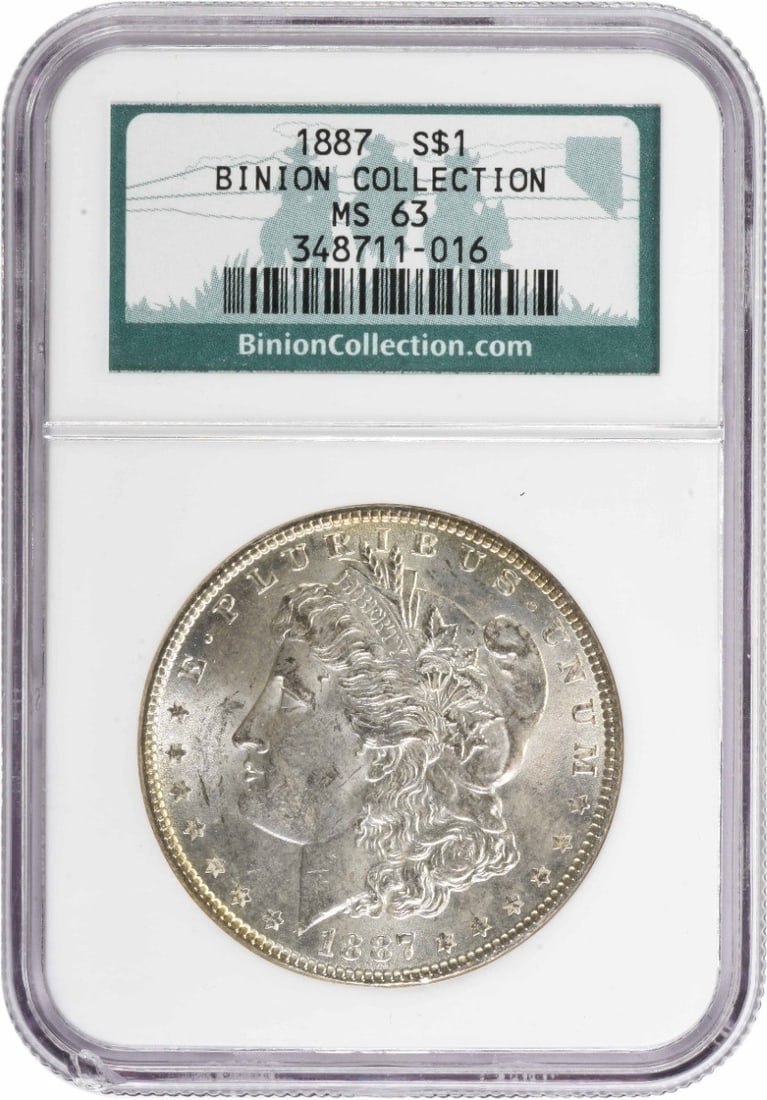 1887 Morgan Silver Dollar MS63 NGC Uncirculated Coin (1 of 2)