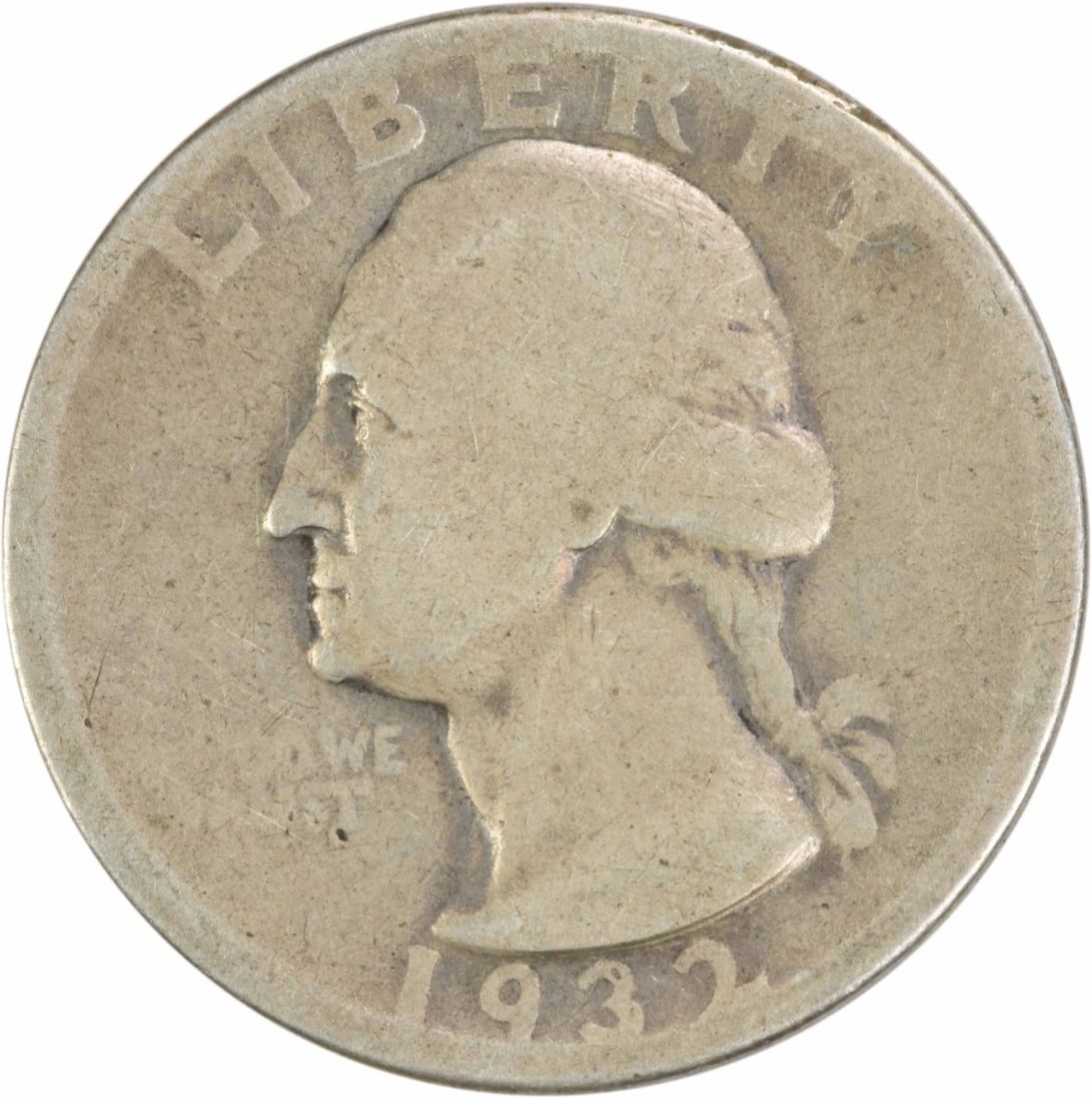 1932-D Washington Quarter 90% Silver G Grade Uncertified (1 of 2)