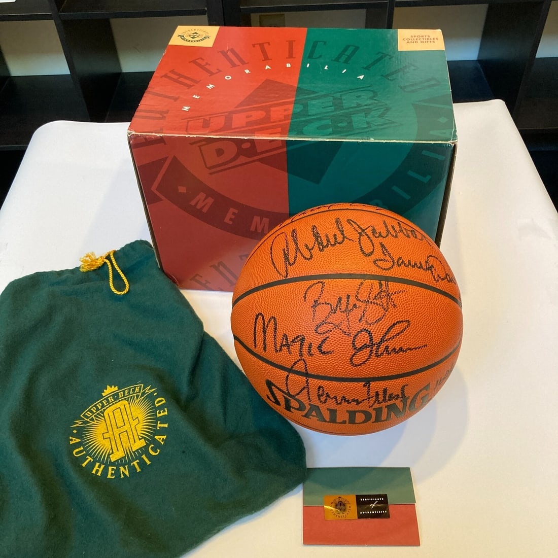 1987-88 Los Angeles Lakers Signed Basketball with UDA COA (1 of 12)