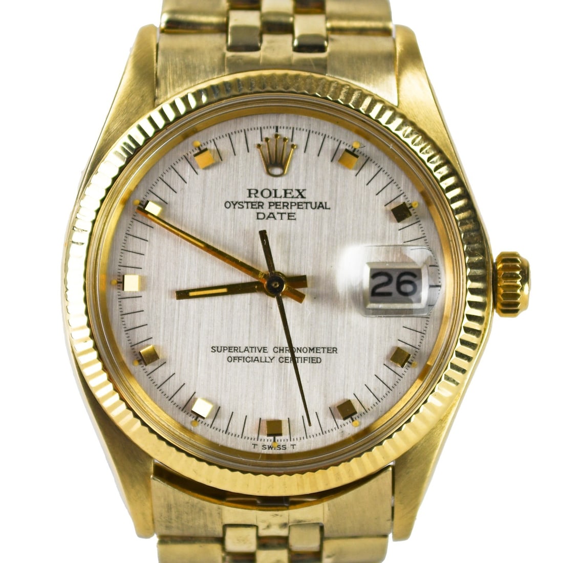 1971 Rolex Oyster Perpetual Date 14k Yellow Gold Model 1500 Automatic 35mm (1 of 9)