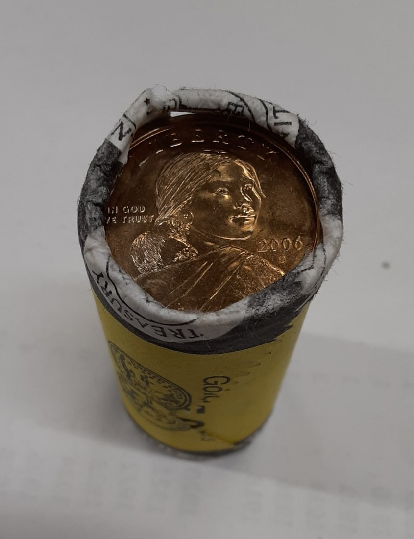 2006-D Uncirculated Roll of 25 Sacagawea $1 Coins Denver Mint (1 of 5)
