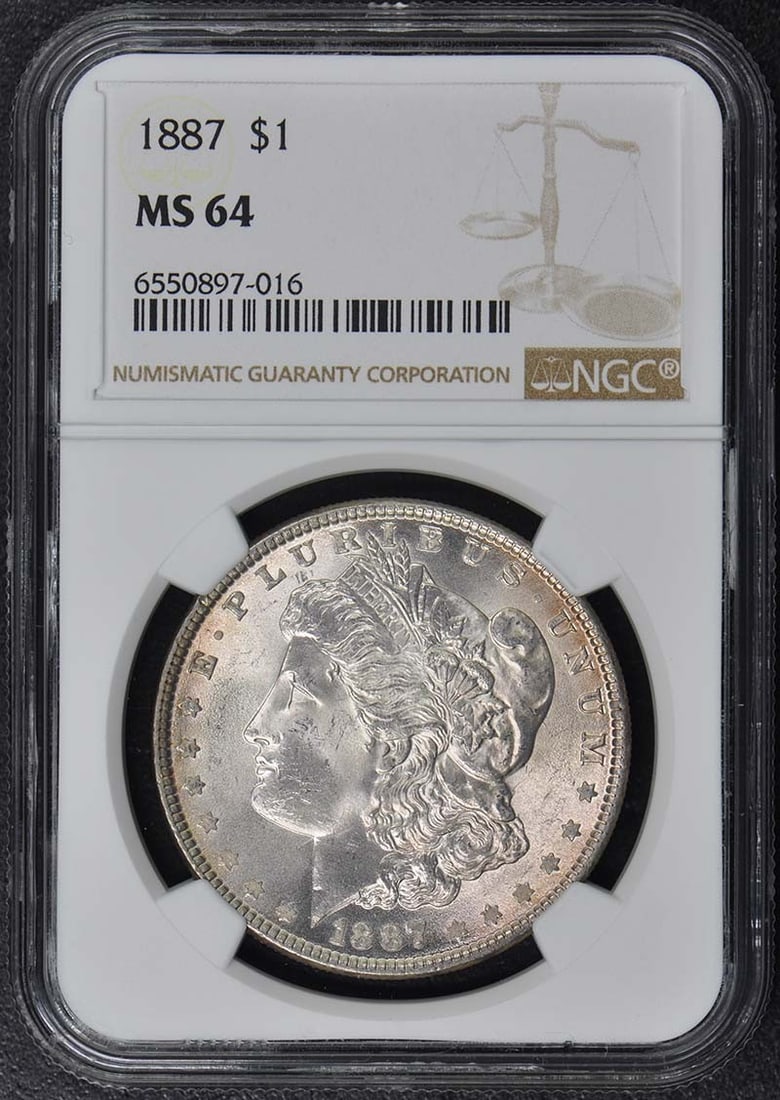 1887 Morgan Dollar NGC MS64 Uncirculated Philadelphia Coin (1 of 2)