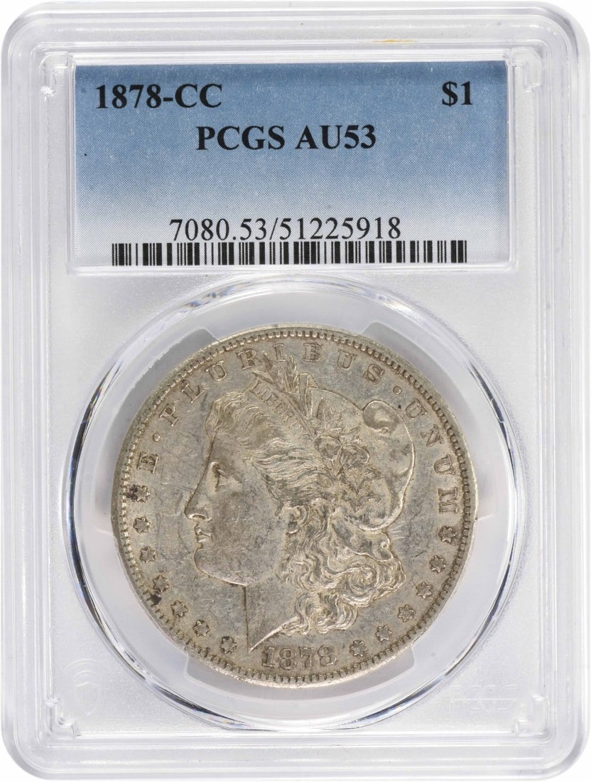 1878-CC Morgan Silver Dollar AU53 PCGS Certified Coin (1 of 2)