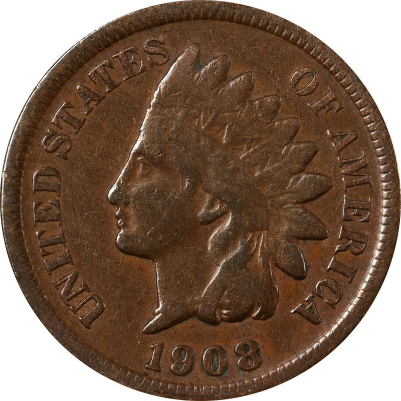 1908-S Indian Cent Copper Coin Key Date San Francisco (1 of 2)