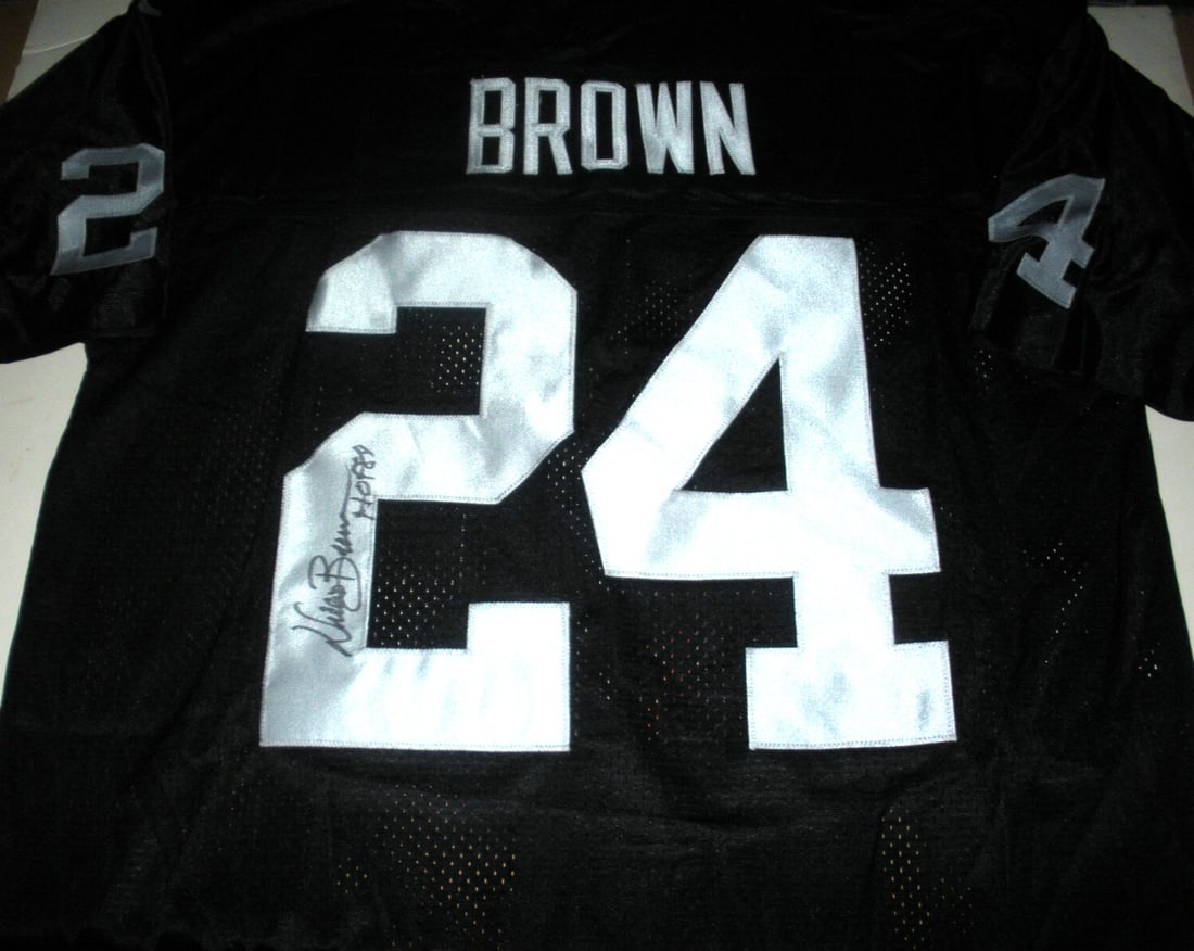 Willie Brown Signed Nike Jersey HOF 84 with BAS COA Oakland Raiders (1 of 2)