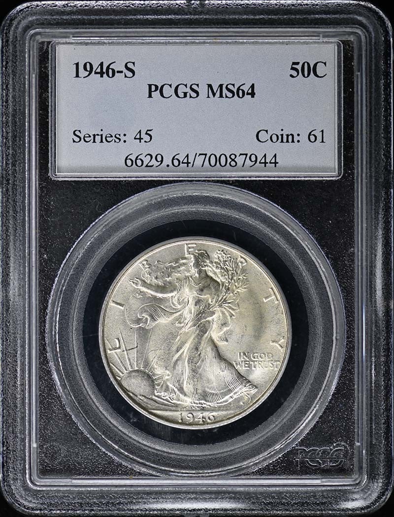1946-S Walking Liberty Half Dollar PCGS MS64 Uncirculated (1 of 2)