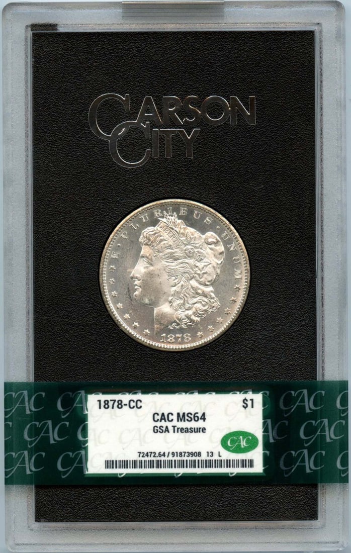 1878-CC Morgan Dollar GSA Hoard CACG MS64 Uncirculated (1 of 2)