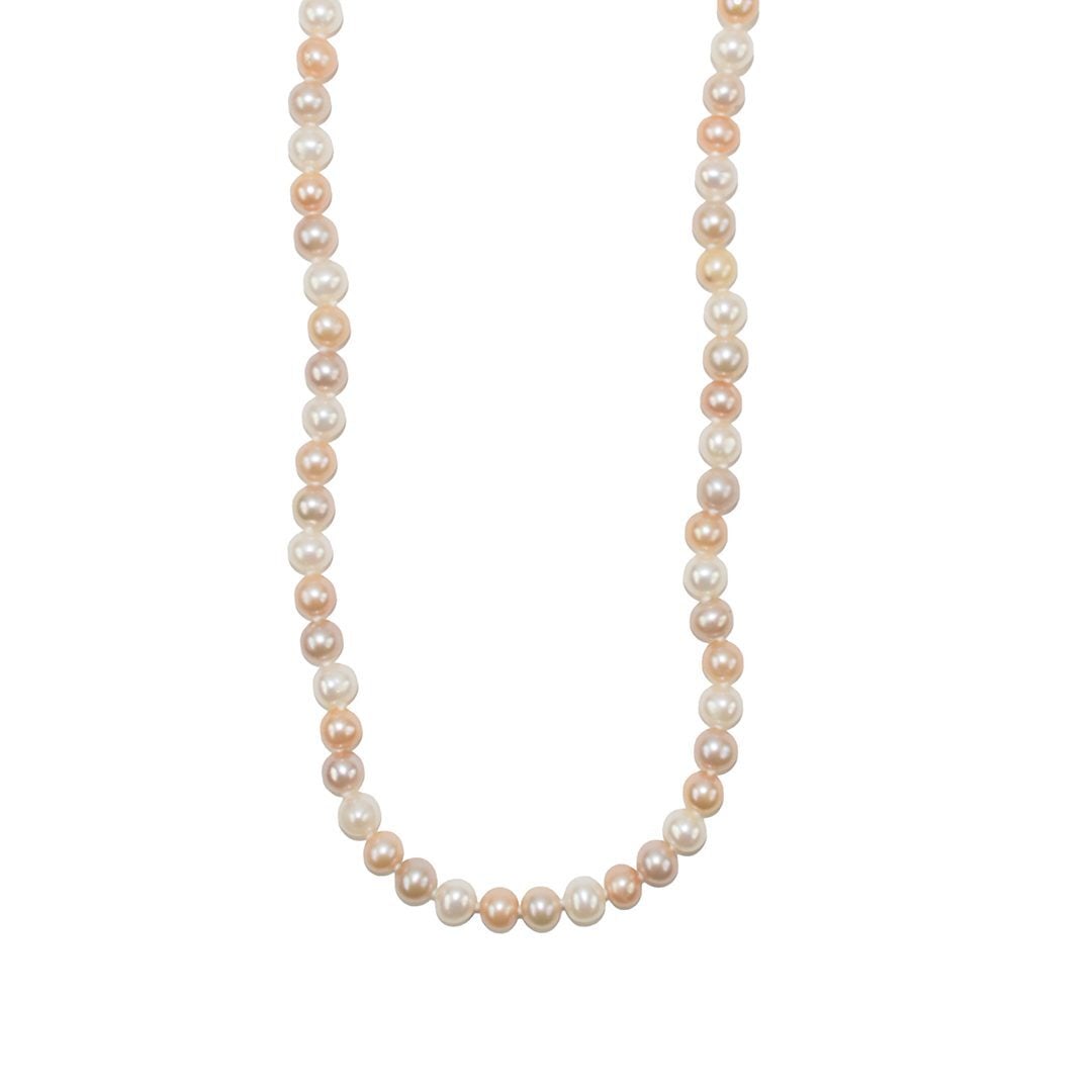 Multi-Color Freshwater Pearl Necklace 14K Yellow Gold Clasp (1 of 4)
