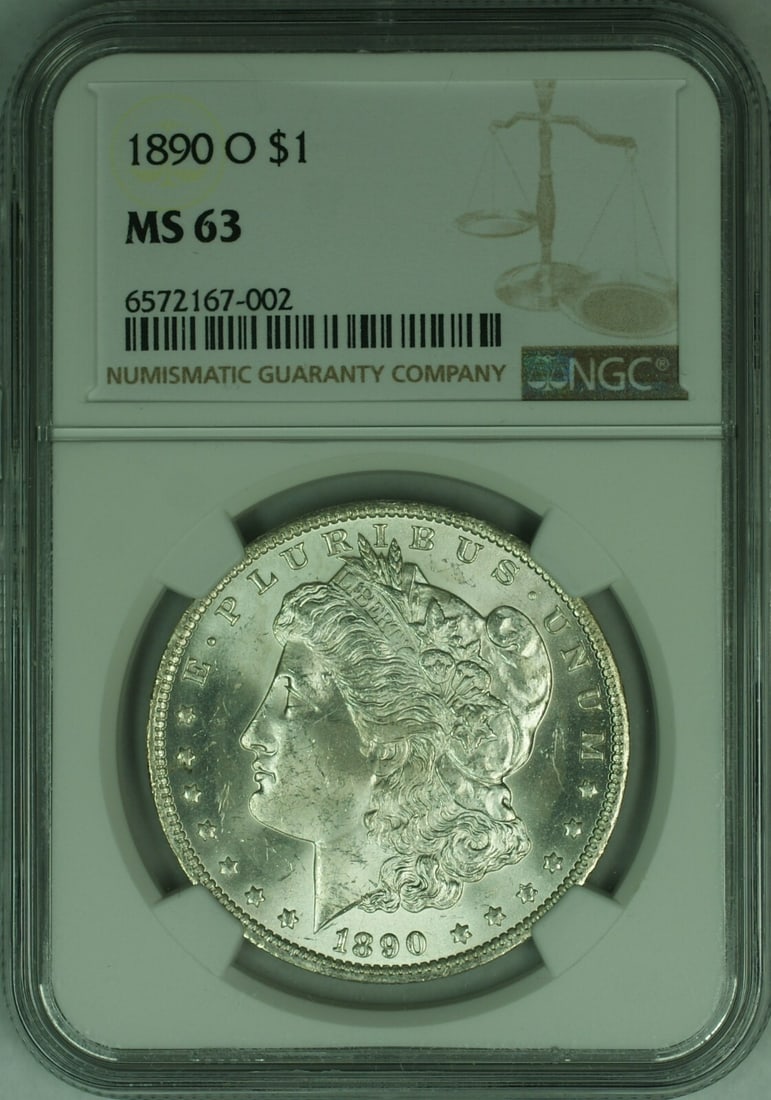 1890-O NGC MS-63 Morgan Silver Dollar Uncirculated Coin (1 of 2)