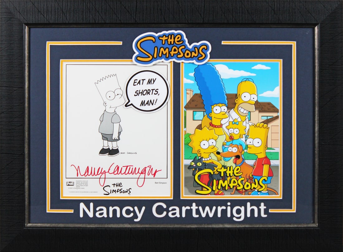 Nancy Cartwright Signed Framed Bart Simpson 8x10 Photo with COA (1 of 3)