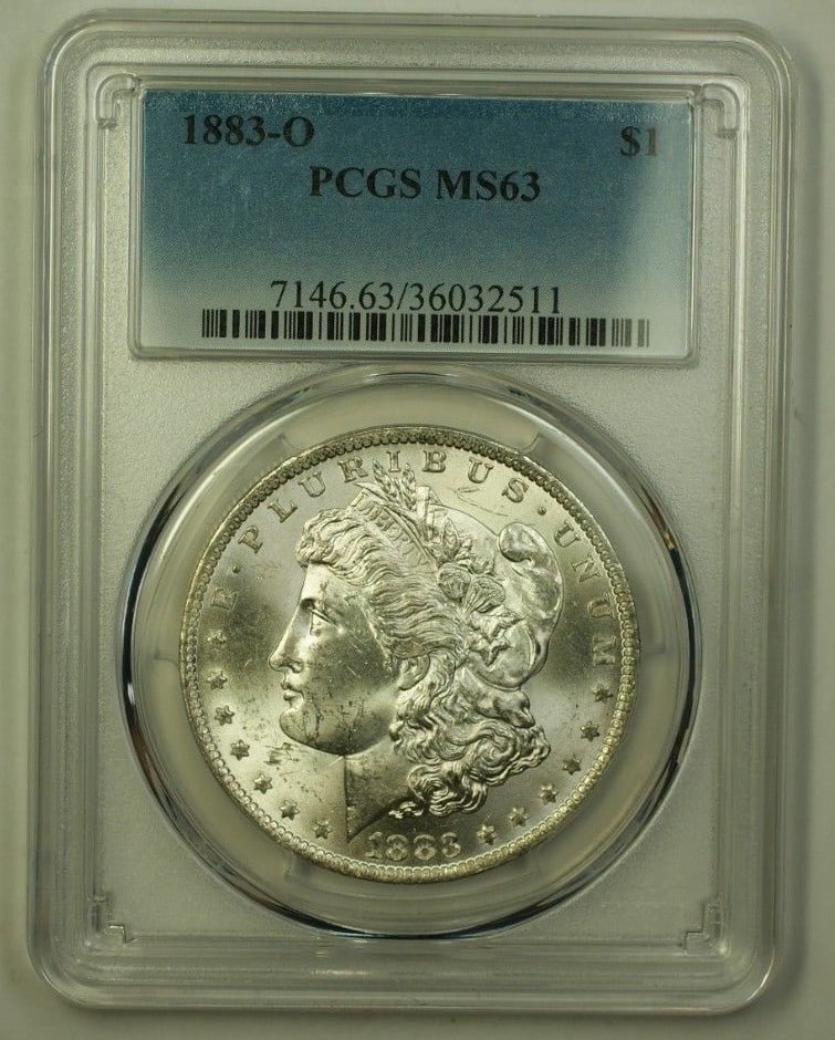 1883-O Morgan Silver Dollar $1 Coin PCGS MS-62 Uncirculated New Orleans (1 of 2)