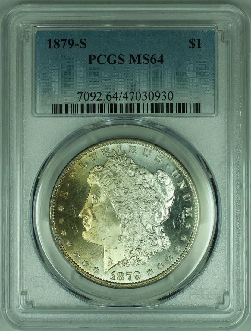 1879-S Morgan Silver Dollar PCGS MS-64 Uncirculated Silver Coin (1 of 2)