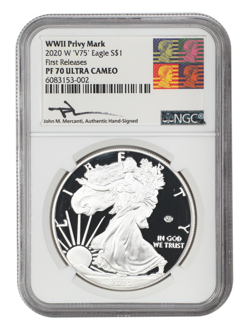 NGC PR70DCAM 2020-W Silver Eagle V75 Privy First Releases $1 Coin (1 of 4)