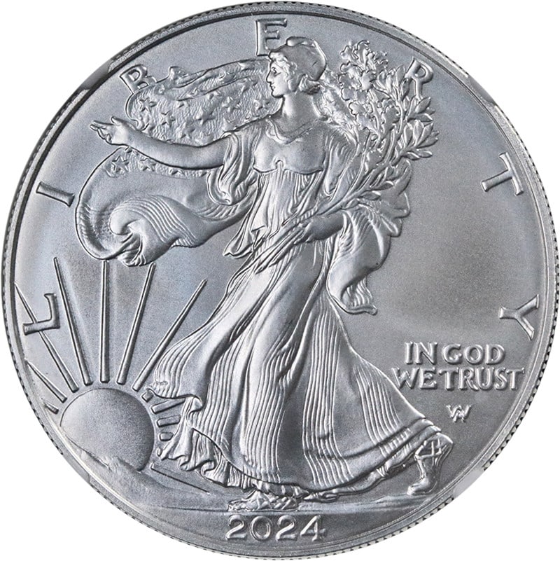 NGC MS70 2024 Silver Eagle Dollar First Day Gaudioso Signed Label (1 of 4)