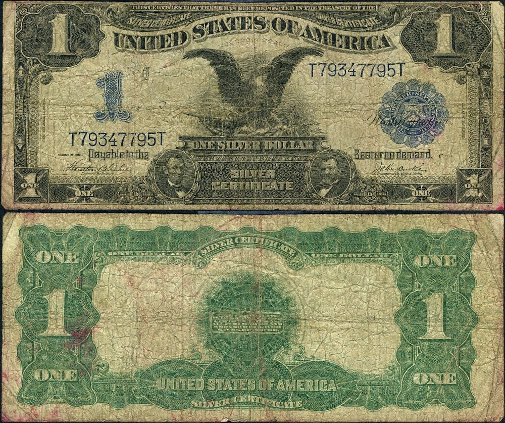 1899 $1 Silver Certificate FR. 233 Circulated Vintage Currency (1 of 3)